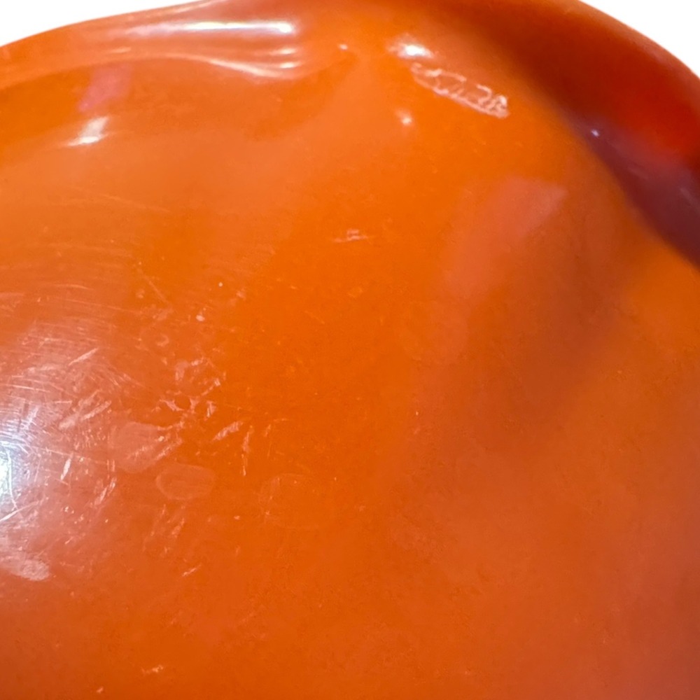 VTG 70s Orange Rubbermaid Villaware colander mixing bowl set 3 PC MCM 2661 2930 - Picture 10 of 16